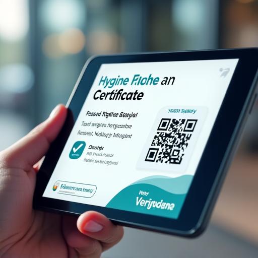 Digitales Hygienezertifikat mit QR Code